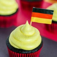 Germany Cupcakes - Black, red and yellow themed cupcakes perfect for your next German themed party! | JavaCupcake.com