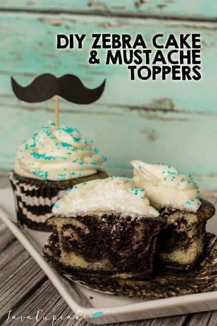 DIY Mustache Cupcake Toppers | JavaCupcake.com