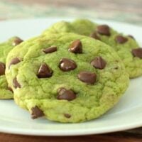 Chewy Mint Chocolate Chip Cookies