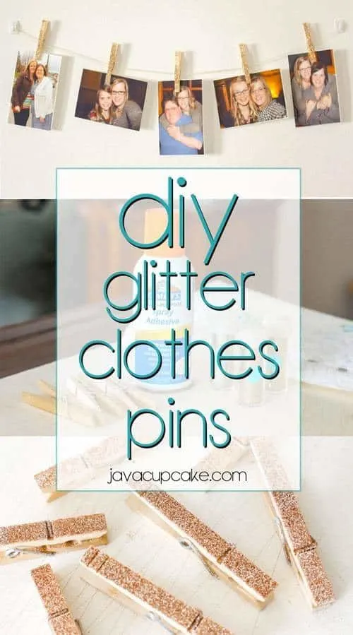 DIY Glitter Clothes Pins - Tutorial & Video | JavaCupcake.com