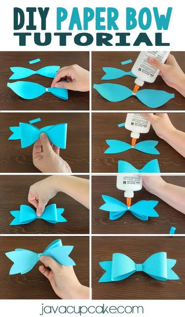 DIY Paper Bow Tutorial | JavaCupcake.com