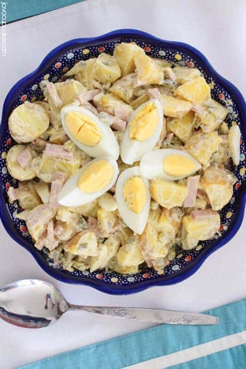 Bavarian Potato Salad - Summer Sides for your Next BBQ | JavaCupcake.com #greatergrilling #HebrewNational