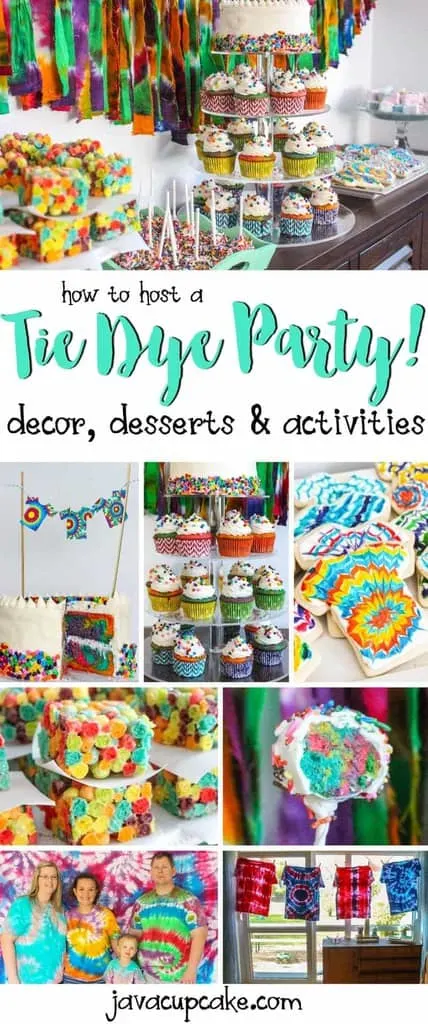 How to Host a Tie Dye Party! Decor, desserts and game ideas... all without actually Tie Dying! #TieDyeTuesday - Colors Scavenger Hunt | JavaCupcake.com