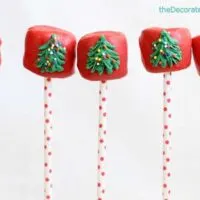 Christmas Tree Marshmallow Pops by The Decorated Cookie for JavaCupcake.com