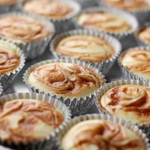 Caramel Cheesecake Cups by Barefeet in the Kitchen for JavaCupcake.com