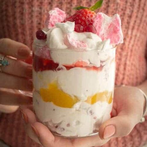 Coconut Cream Eton Mess with Mixed Berries