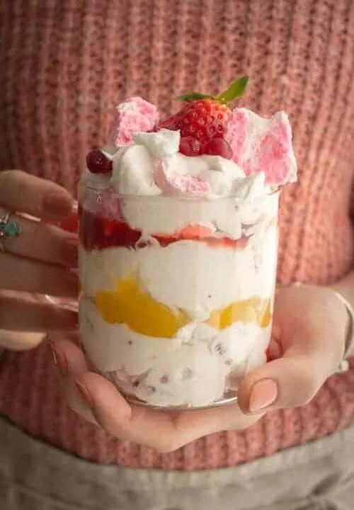 Coconut Cream Eton Mess with Mixed Berries by Beard & Bonnet for JavaCupcake.com