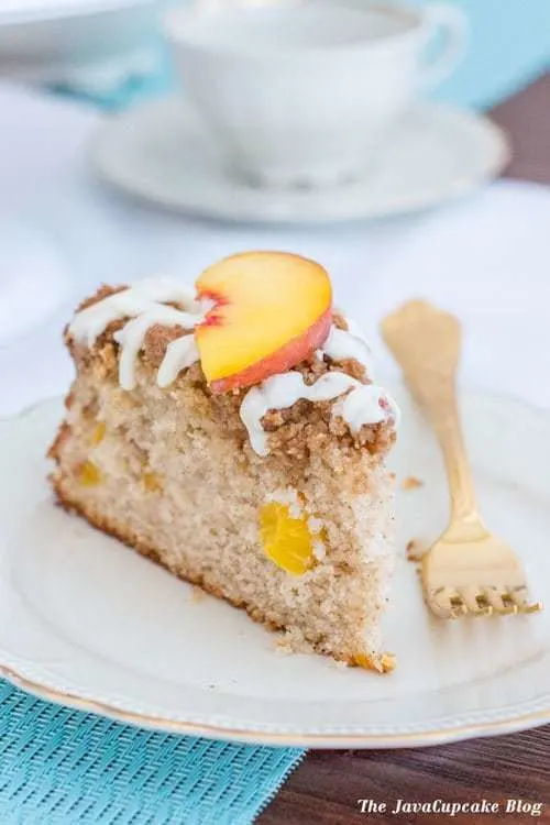 Fresh Peach Coffee Cake | The JavaCupcake Blog https://javacupcake.com