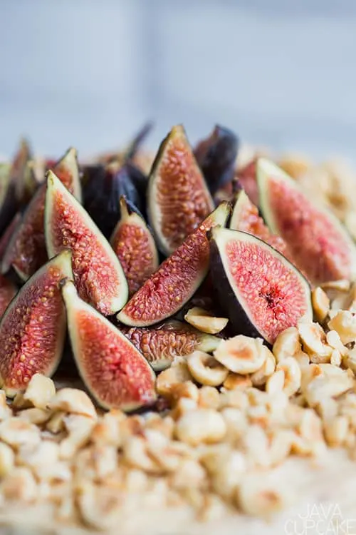 sliced figs and hazelnuts