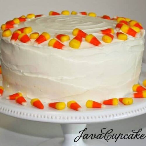 Candy Corn Cake - JavaCupcake