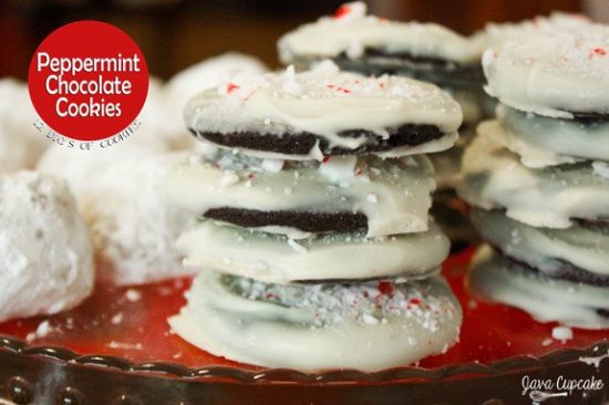 12 Days of Cookies - Day 12: Peppermint Chocolate Cookies - JavaCupcake