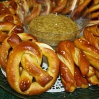 German-style Salted Pretzels with German Beer Spicy Mustard