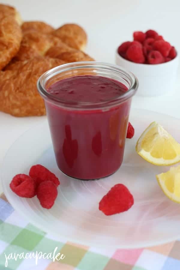 Raspberry Curd Recipe in glass jar