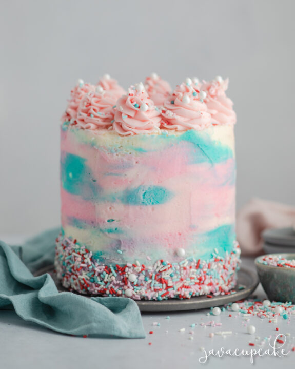 How to Make a Watercolor Cake with Recipe by JavaCupcake.com 