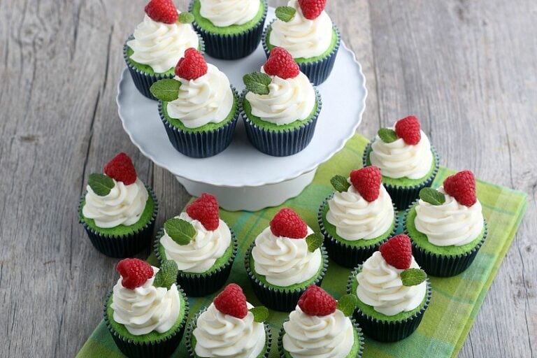 Raspberry Mojito Cupcakes