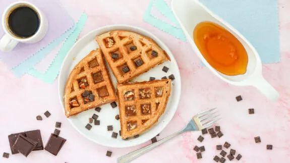 pumpkin chocolate chip waffles