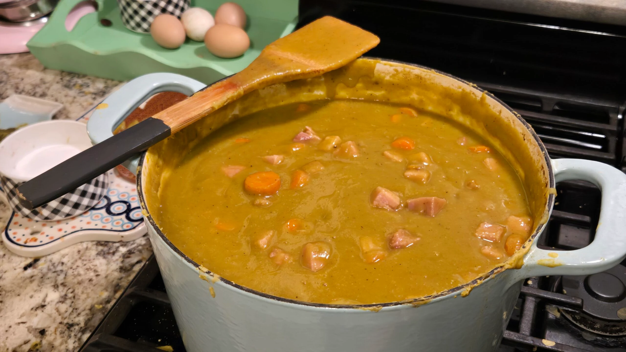 Chunky Split Pea Soup with Ham